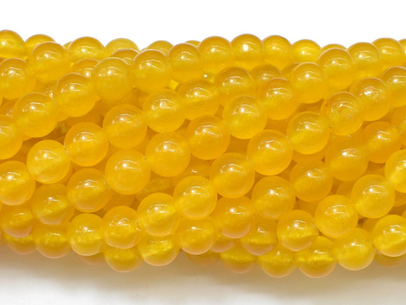 Jade Beads-Yellow, 6mm (6.3mm) Round Beads-Gems: Round & Faceted-BeadXpert