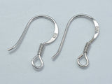 10pcs 925 Sterling Silver Earwire, Earring Hook, Fishhook, 15x10mm, 0.63mm(22gauge), 3mm Coil-Metal Findings & Charms-BeadXpert