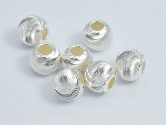 8pcs Cat's Eye 925 Sterling Silver Beads, 6mm Round Beads-BeadXpert