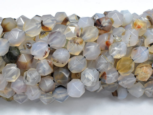 Agate Beads, 8mm Star Cut Faceted Round-Gems: Round & Faceted-BeadXpert