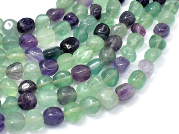 Fluorite Beads, Approx 8x10mm Nugget Beads, 15.5 Inch-Gems: Nugget,Chips,Drop-BeadXpert