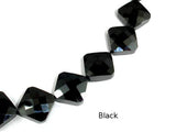 CZ bead, 9 x 9mm Faceted Diamond-Cubic Zirconia-BeadXpert