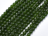 Jade - Olive Green, 6mm (6.3mm) Round-Gems: Round & Faceted-BeadXpert