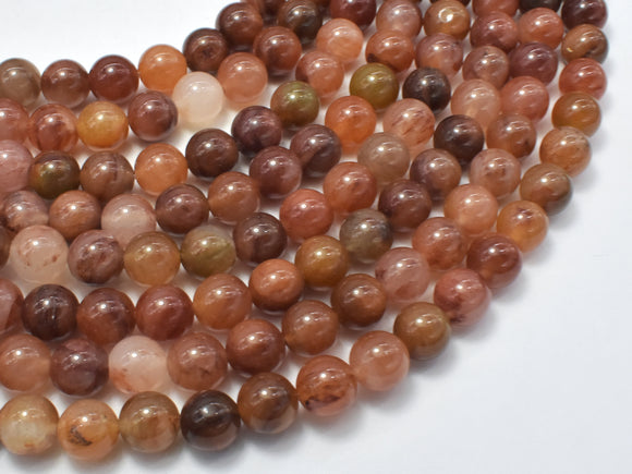 Red Line Quartz, 8mm (8.7mm)-Gems: Round & Faceted-BeadXpert