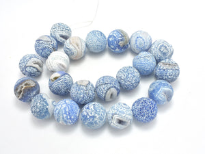 DRUZY AGATE BEADS-BLUE, GEODE BEADS, 18MM, ROUND BEADS-Agate: Round & Faceted-BeadXpert
