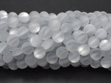 Matte Mystic Aura Quartz-Silver, 6mm (6.3mm)-Gems: Round & Faceted-BeadXpert