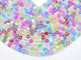 Matte Mystic Aura Quartz-Multi, 6mm (6.5mm) Round Beads-Gems: Round & Faceted-BeadXpert