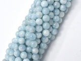 Genuine Aquamarine Beads, 8mm (8.5mm) Round-Gems: Round & Faceted-BeadXpert