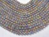 Mystic Coated Gray Agate, 8mm Faceted Round Beads, AB Coated-Gems: Round & Faceted-BeadXpert