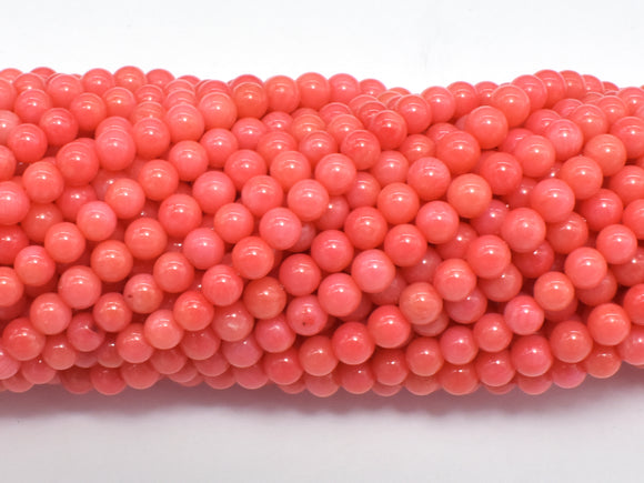 Salmon Salmon Pink Coral Beads, Angel Skin Coral, Round, 4mm-Gems: Round & Faceted-BeadXpert