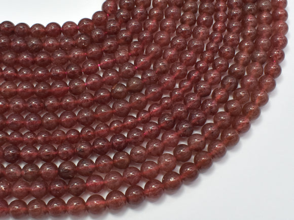 Strawberry Quartz, Lepidocrocite, 6mm Round-Gems: Round & Faceted-BeadXpert