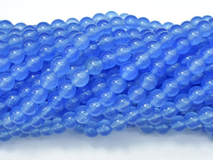 Jade Beads-Blue, 6mm (6.3mm) Round Beads-Gems: Round & Faceted-BeadXpert