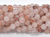 Red Hematoid Quartz, 8mm, Round, 16 Inch-BeadXpert