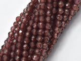 Garnet Beads, 3.4mm Micro Faceted Round-Gems: Round & Faceted-BeadXpert