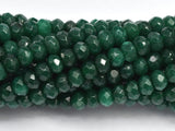 Jade - Green 3x4mm Faceted Rondelle, 14 Inch-BeadXpert