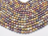 Mystic Coated Mookaite, 8mm Faceted Round, AB Coated-Gems: Round & Faceted-BeadXpert