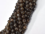 Black Gold Super Seven Beads, Rutilated Quartz, 8mm (8.7mm)-BeadXpert