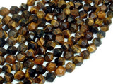 Tiger Eye, 8mm Star Cut Faceted Round-Gems: Round & Faceted-BeadXpert