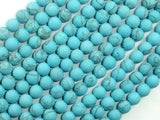 Matte Howlite Turquoise Beads, 6mm Round Beads-BeadXpert