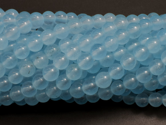 Jade Beads-Aqua Blue, 6mm Round Beads-Gems: Round & Faceted-BeadXpert