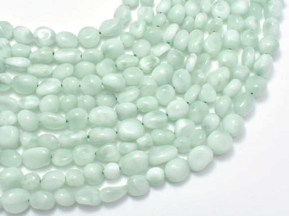 Green Angelite Beads, 6x8mm Nugget Bead-Gems: Nugget,Chips,Drop-BeadXpert