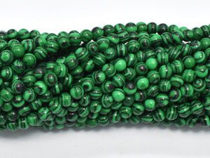 Malachite Beads - Synthetic, Round, 4mm-BeadXpert