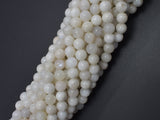 White Moonstone, 6mm (6.5mm) Round-BeadXpert