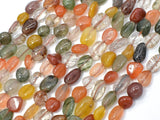 Mixed Rutilated Quartz, Approx 5x7mm Nugget Beads-Gems: Nugget,Chips,Drop-BeadXpert