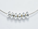 10pcs 925 Sterling Silver Spacers, 6x3mm Saucer Beads-Metal Findings & Charms-BeadXpert