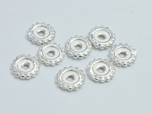 20pcs 925 Sterling Silver Beads, 4.8mm Spacer Beads, 4.8x1mm-BeadXpert