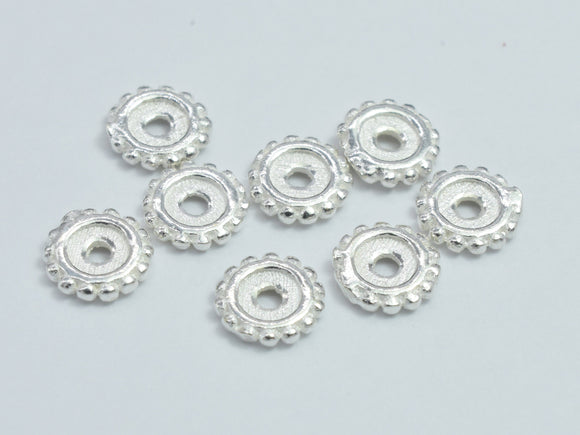 20pcs 925 Sterling Silver Beads, 4.8mm Spacer Beads, 4.8x1mm-BeadXpert