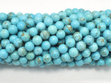 Turquoise Howlite - Blue, 6mm, Round-BeadXpert