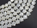 Mother of Pearl, MOP, White, 12mm Flower-BeadXpert