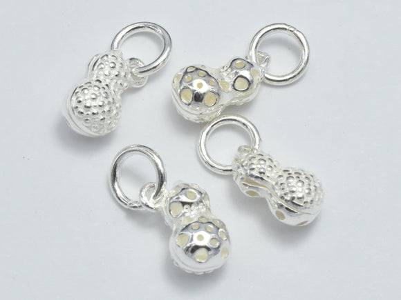 2pcs 925 Sterling Silver Charms, Gourd Charms, 10x5.5mm-BeadXpert