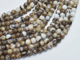 Banded Agate, Striped Agate, Brown, 6mm Round-BeadXpert