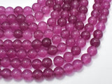 Jade Beads-Purple Red, 8mm Round Beads-Gems: Round & Faceted-BeadXpert
