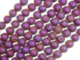 Druzy Agate Beads, Purple Geode Beads, 8mm (8.5 mm) Round Beads-Agate: Round & Faceted-BeadXpert