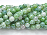 Mystic Coated Fire Agate- Green, 8mm Faceted-BeadXpert