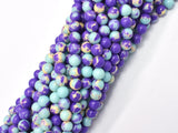 Impression Jasper-Blue & Purple 6mm Round-BeadXpert