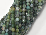 Moss Agate Beads, 3.6mm Micro Faceted Round-Gems: Round & Faceted-BeadXpert