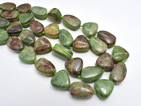 Green Opal, 15x15mm, 12x19mm, Free Form Beads-BeadXpert