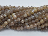 Gray Moonstone Beads, 6mm, Round Beads-BeadXpert