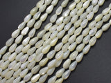 Mother of Pearl, MOP, White, 5x9mm Teardrop-BeadXpert