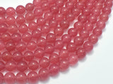 Jade Beads-Rose Red, 8mm-Gems: Round & Faceted-BeadXpert