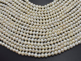 Fresh Water Pearl Beads-White Approx. 5.5-6.5mm Potato-BeadXpert