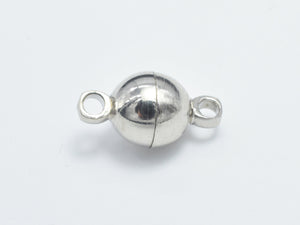 10pcs 6mm Magnetic Ball Clasp-Silver, Plated Brass-Metal Findings & Charms-BeadXpert