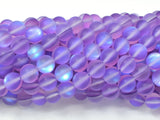 Matte Mystic Aura Quartz-Purple, 6mm (6.5mm) Round-Gems: Round & Faceted-BeadXpert