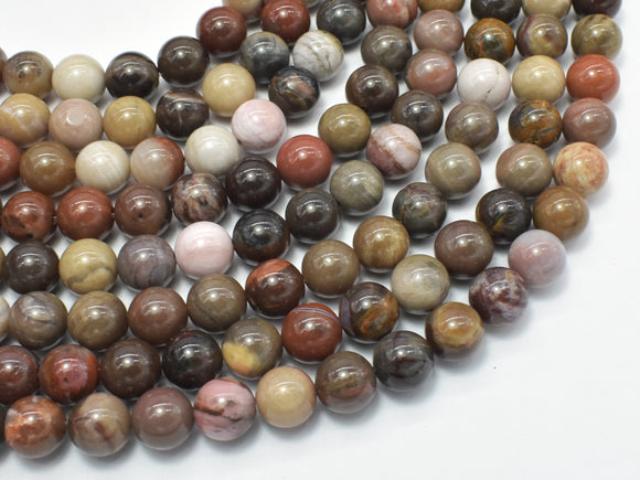 Petrified Wood, 8mm (8.5mm) Round-Gems: Round & Faceted-BeadXpert