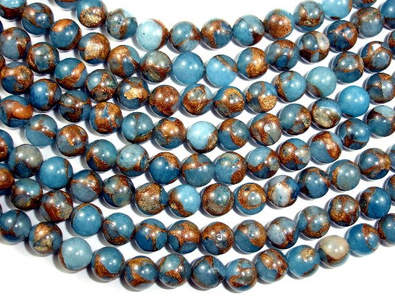 Mosaic Stone Beads, Round, 8mm-Gems: Round & Faceted-BeadXpert