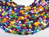 Mother of Pearl Beads, MOP, Multi Color 6-9mm Nugget-BeadXpert
